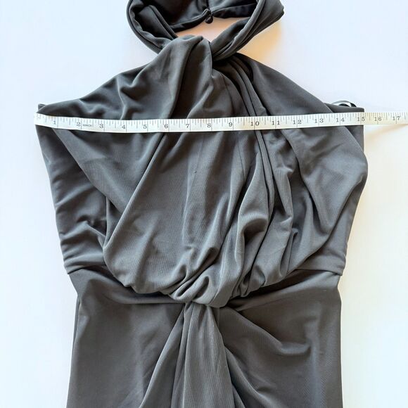 NWT Cinq a Sept Kaily Twist Halter Jersey Midi Dress in Black Size 6 - Picture 15 of 16